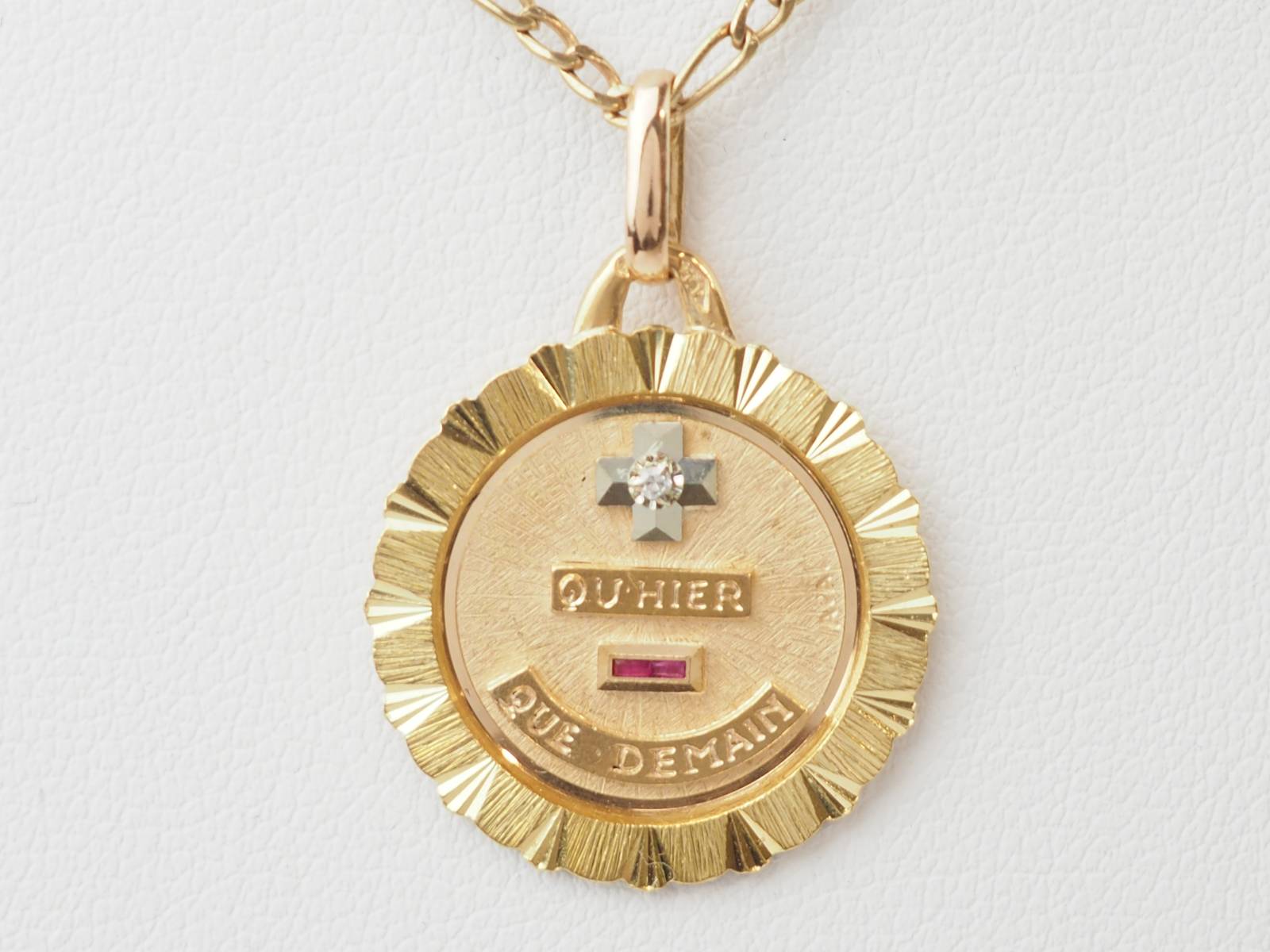 pendentif amour or jaune