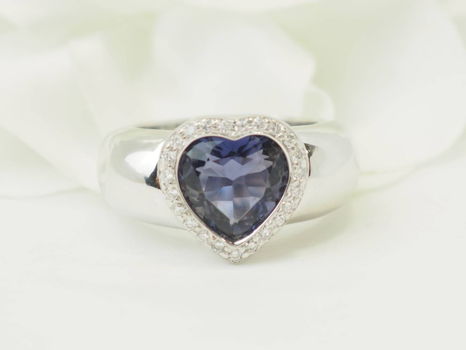 tanzanite ring diamond halo