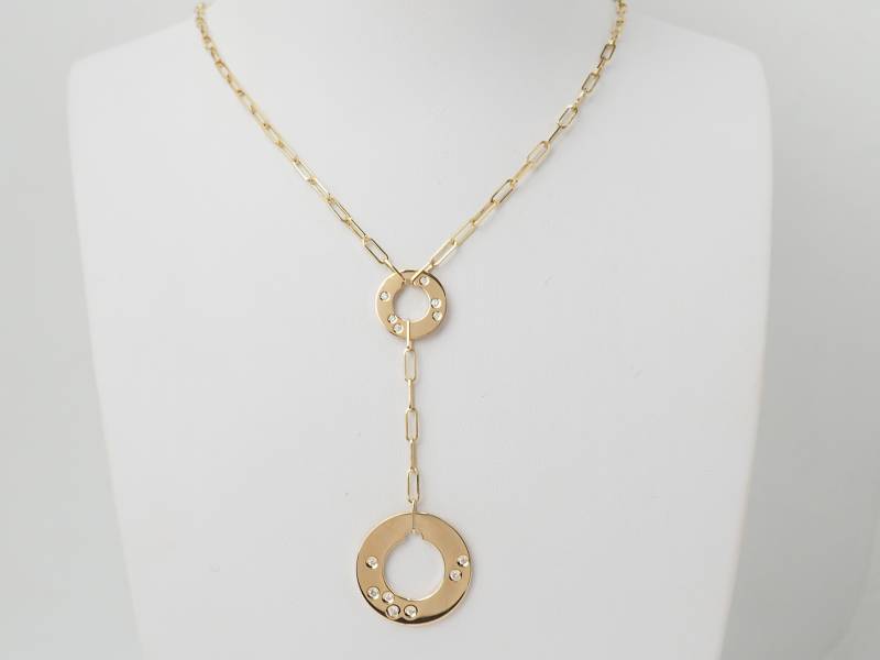 Collier Dinh Van Cible en or jaune et diamants près du Vieux-Port de Marseille - rf 33404