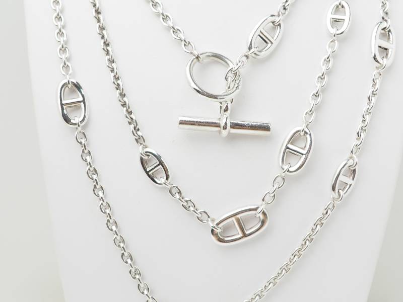 Sautoir Hermès Farandole 160 cm en argent en vente  à Marseille - Ref 33290