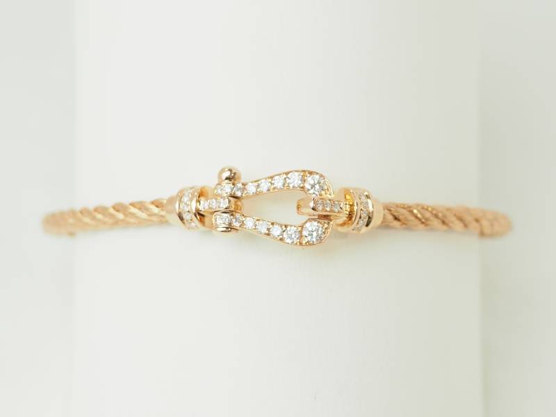 Bracelet Fred min force 10 en or rose et diamants d'occasion
