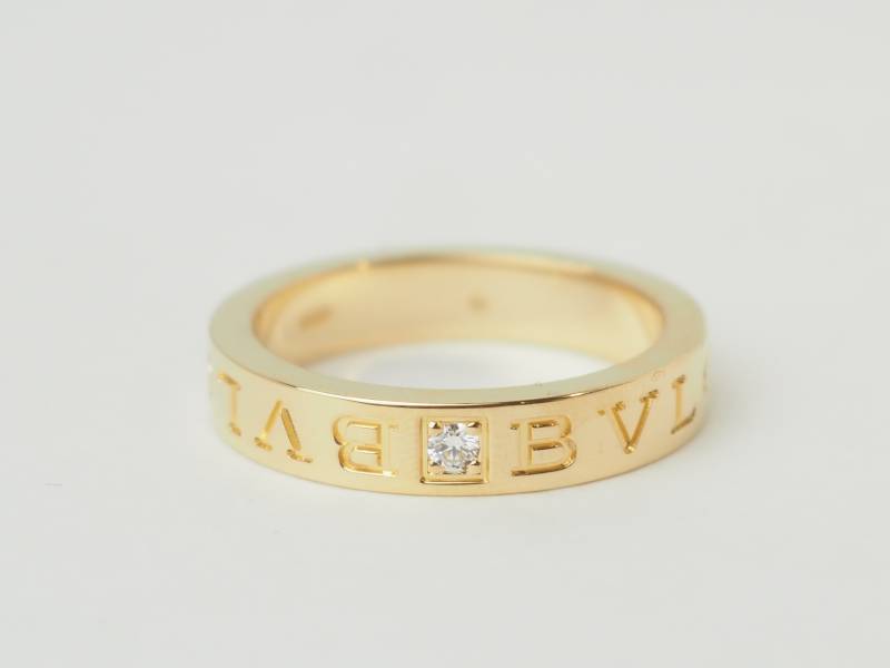 Bague Bulgari d'occasion en or jaune et diamant 