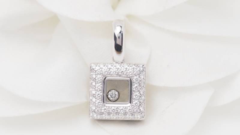 Pendentif Chopard en or blanc et diamant d'occasion
