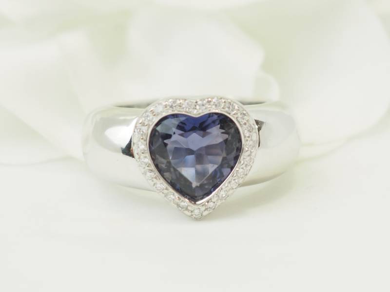 tanzanite ring diamond halo