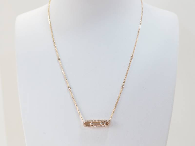 Collier Messika Baby move en or rose et diamants en vente à Marseille - rf 33226